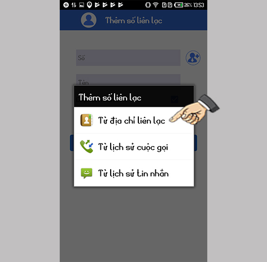 Thêm số liên lạc